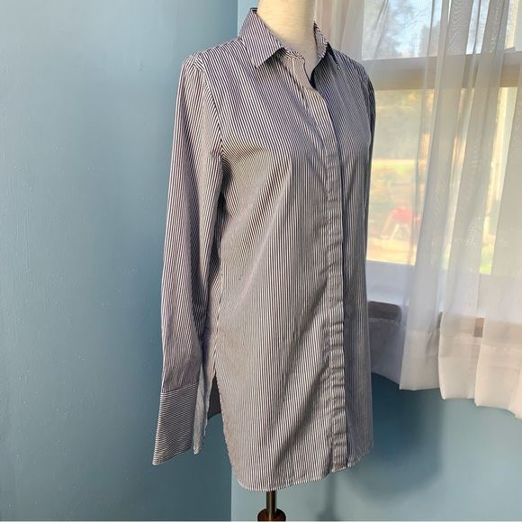 J. Crew Blue Endless Stripes Button Down Shirt - Picture 7 of 10